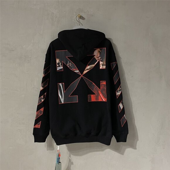 Off-White Skull Print Black Hooded Sweatshirt - Picture 2 of 9